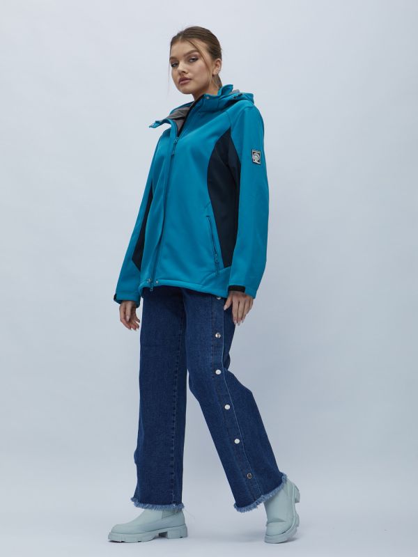 Women's windbreaker MTFORCE large size blue 22211S